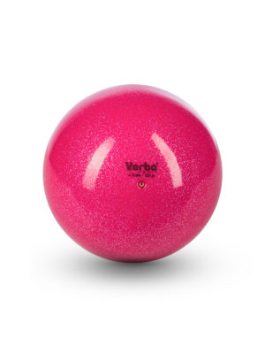 Мяч Verba Sport 17см с блестками розовый